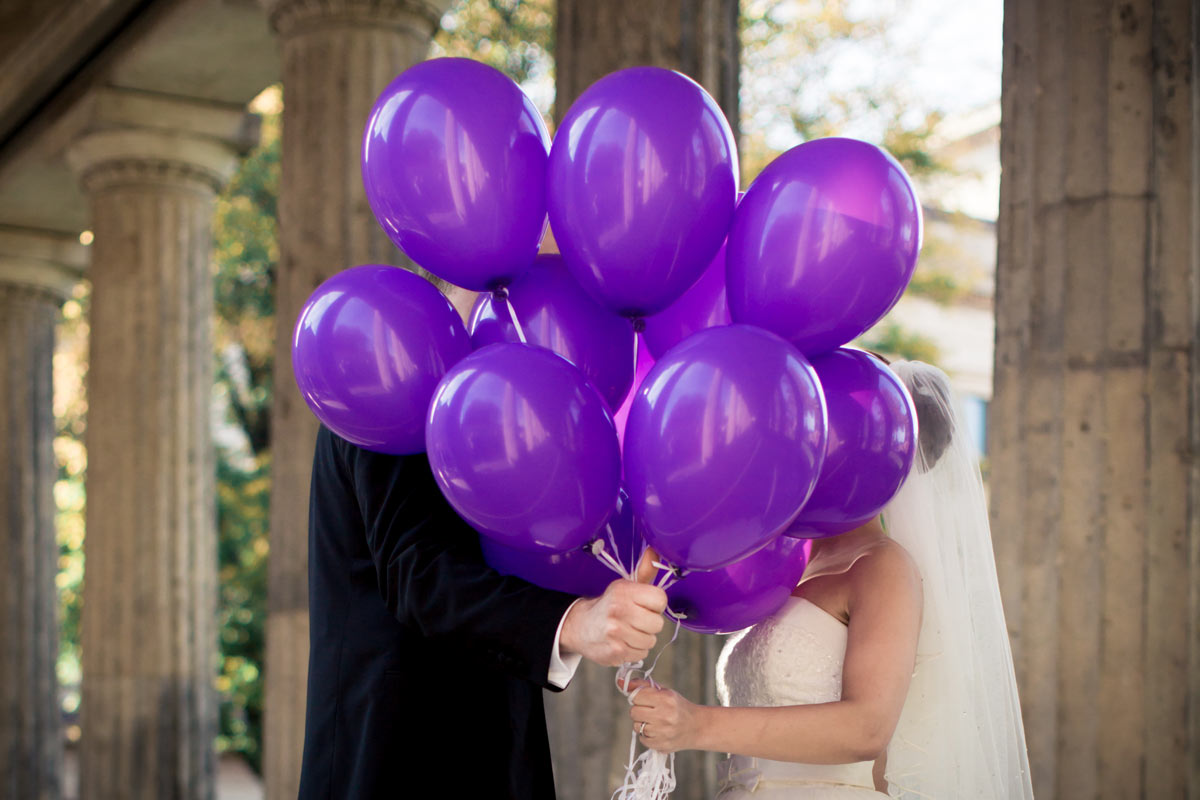 Luftballons für die Hochzeit